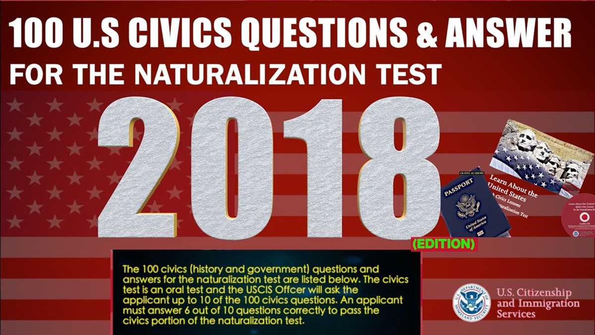 Here are a few sample questions from the 100 civics questions: