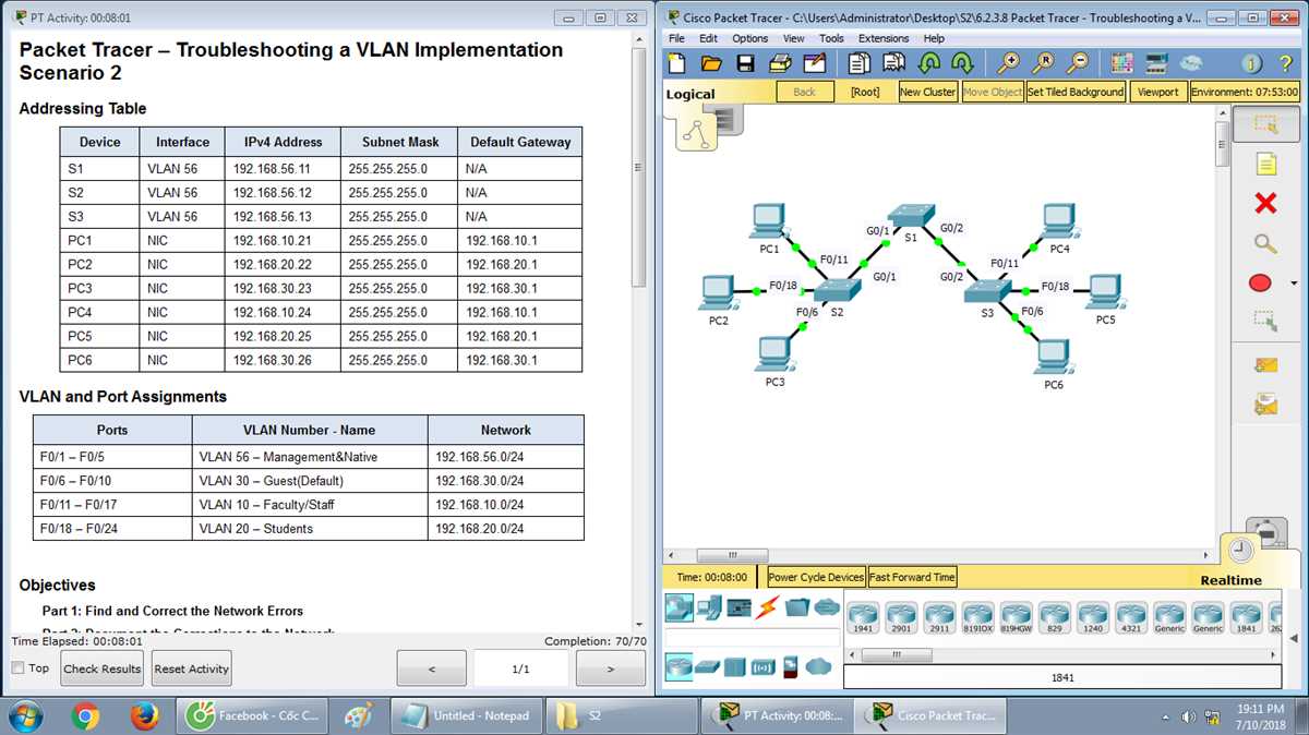 Packet tracer 3.2.1.8 answers