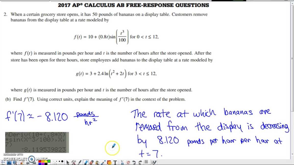 Common Mistakes to Avoid in AP Calculus AB Free Response Questions