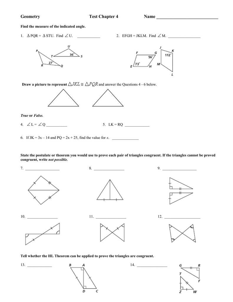 Geometry Chapter 6 Review Answers