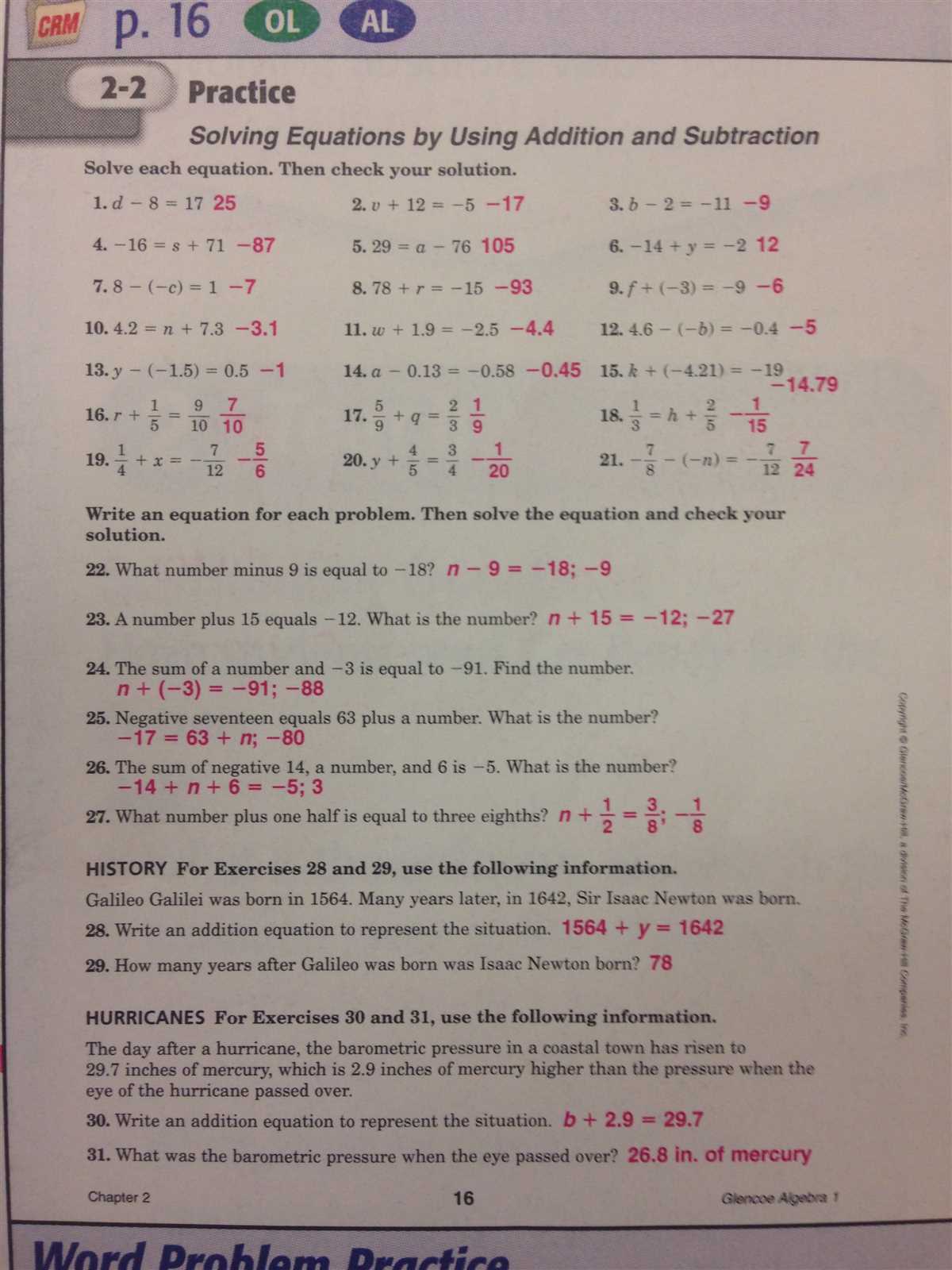 1.2 practice a algebra 2 answer key
