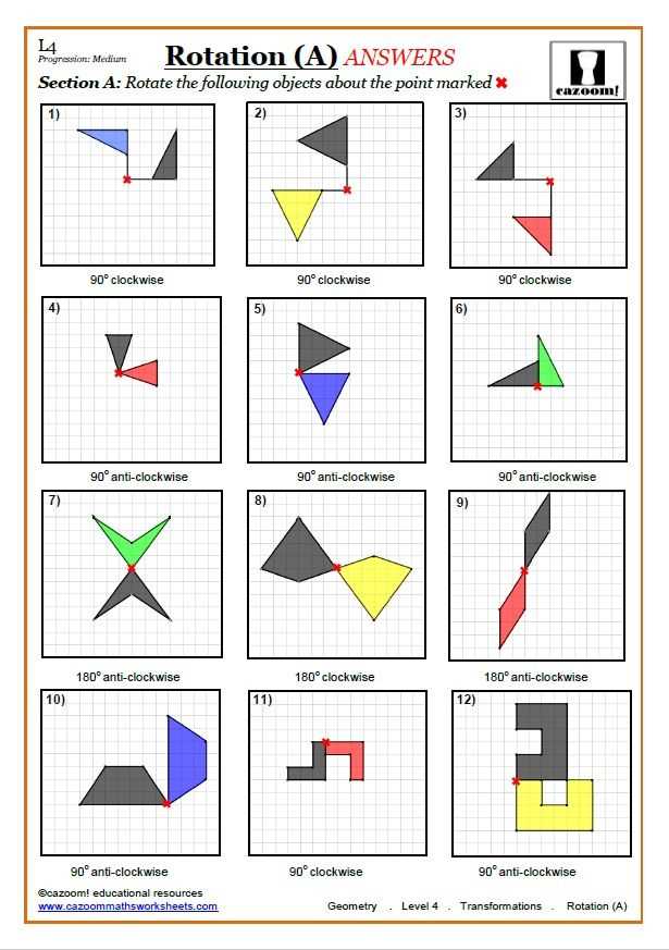 Create a quilt pattern using transformations worksheet answer key