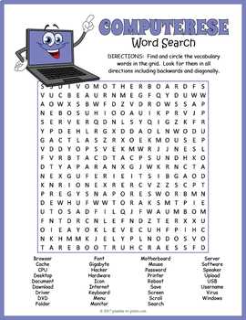 Computer terms word search answers