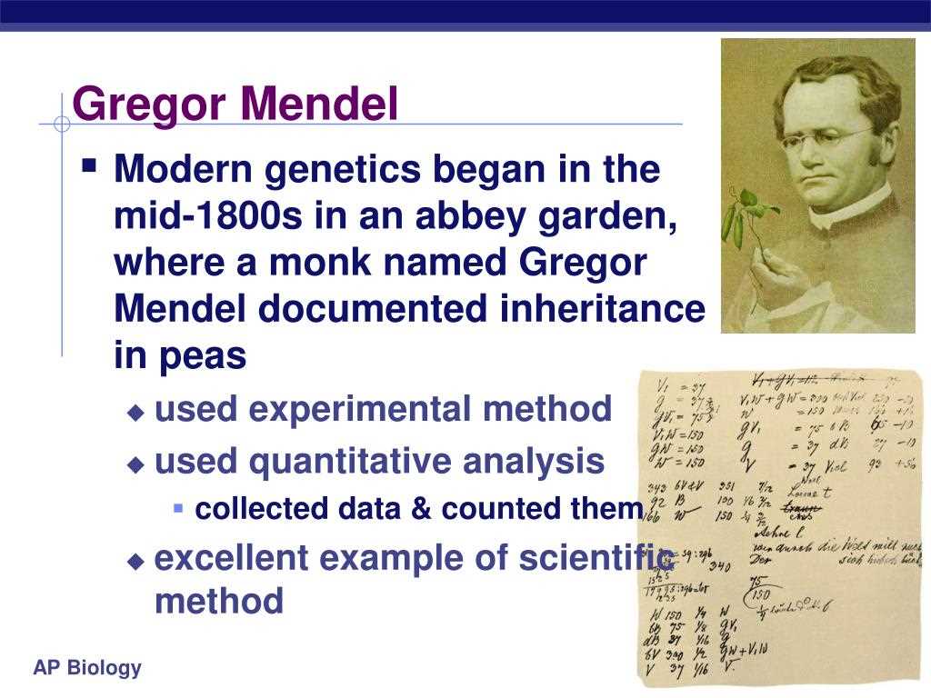 Gregor Mendel's Pea Plant Experiments