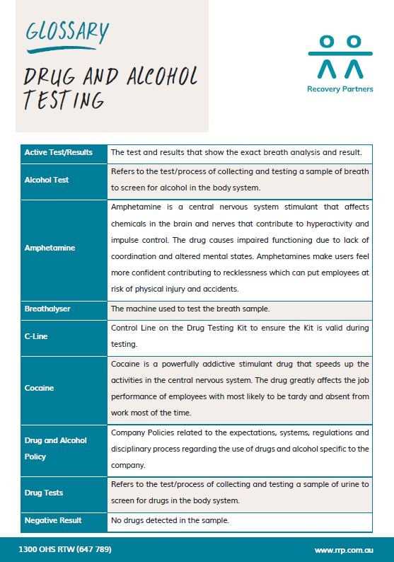 Overview of the Florida Drug and Alcohol Test