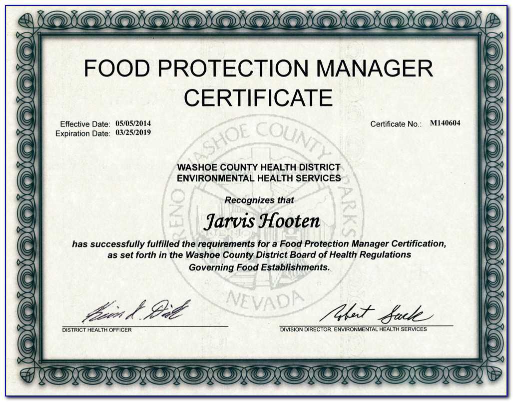Why is a food handlers certificate important?