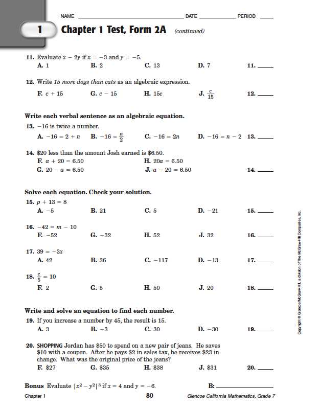 Review Exercises and Answers