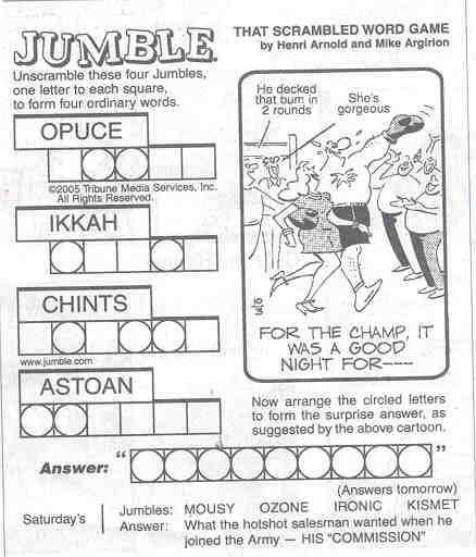 Tips and tricks for solving jumble puzzles