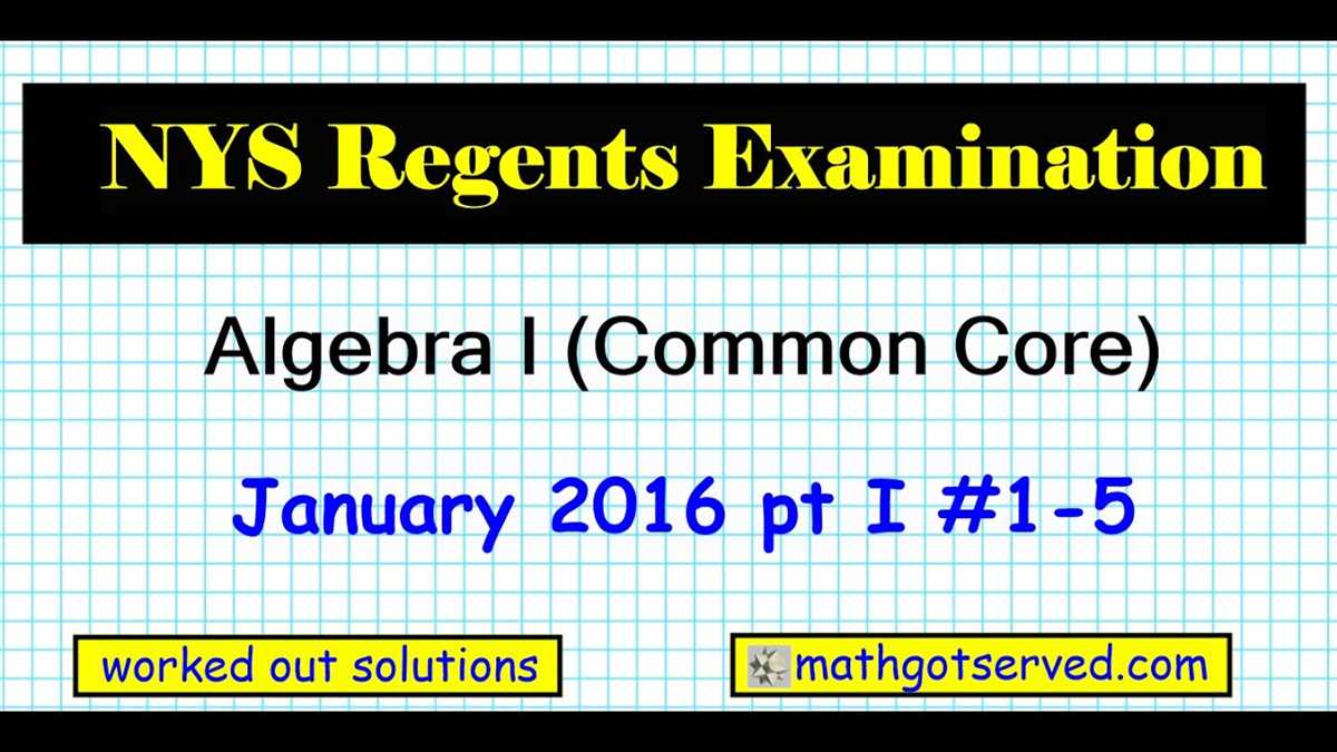 Understanding the Importance of the Algebra 1 Regents Exam