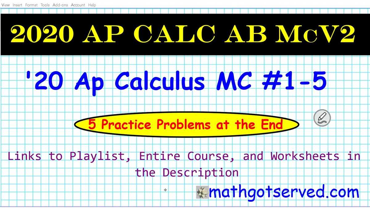 Preparing for the AP Calculus AB exam