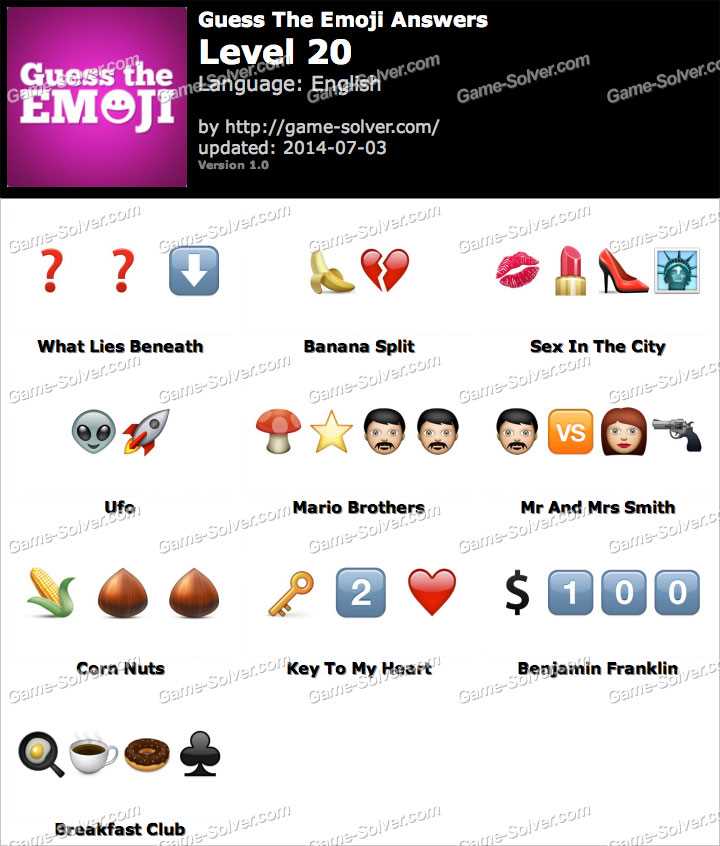 Emoji level 45 answers
