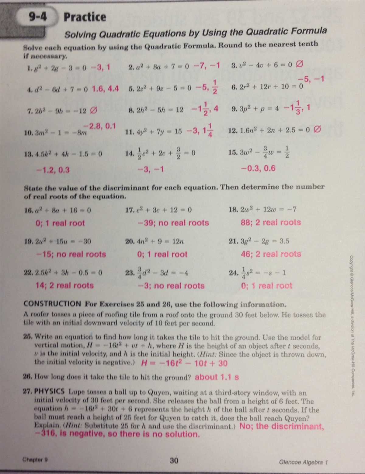 Prentice hall algebra 1 chapter 6 answers