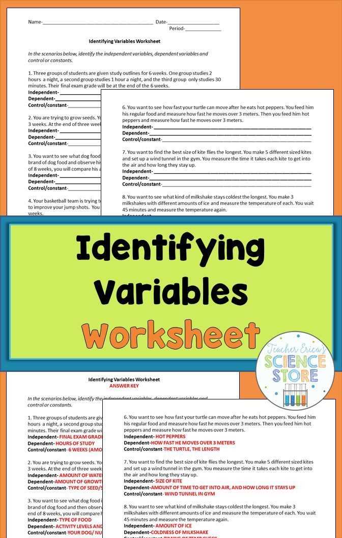 Practice Identifying Variables