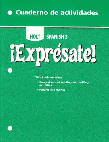Additional Resources for Holt Spanish 2 Workbook Answers Chapter 1