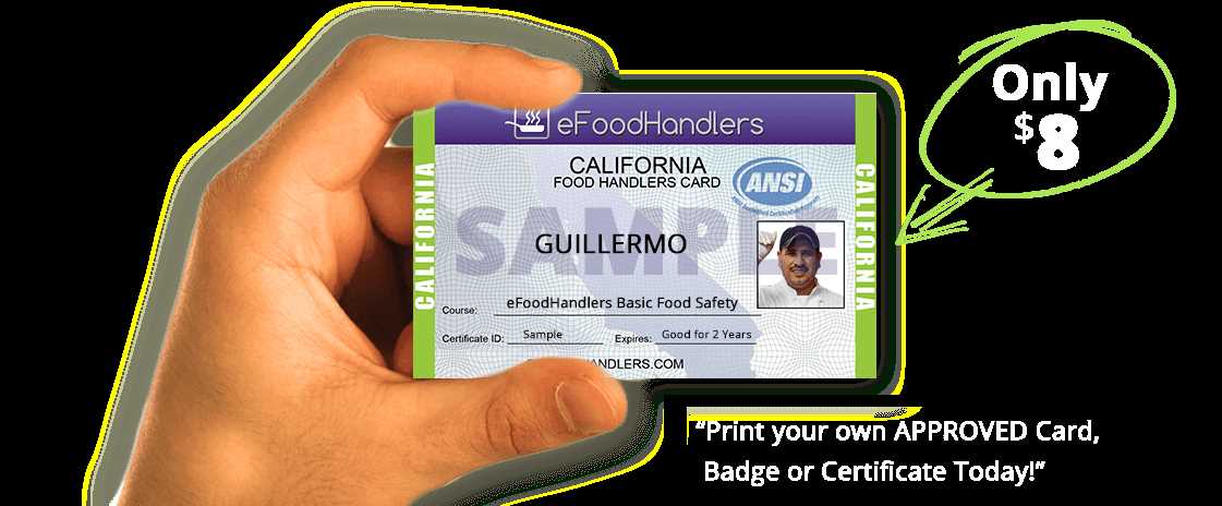 Food handler test answers california