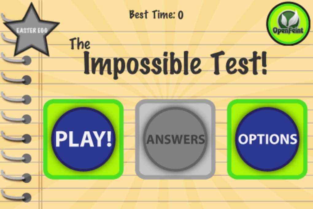 Impossible test answers