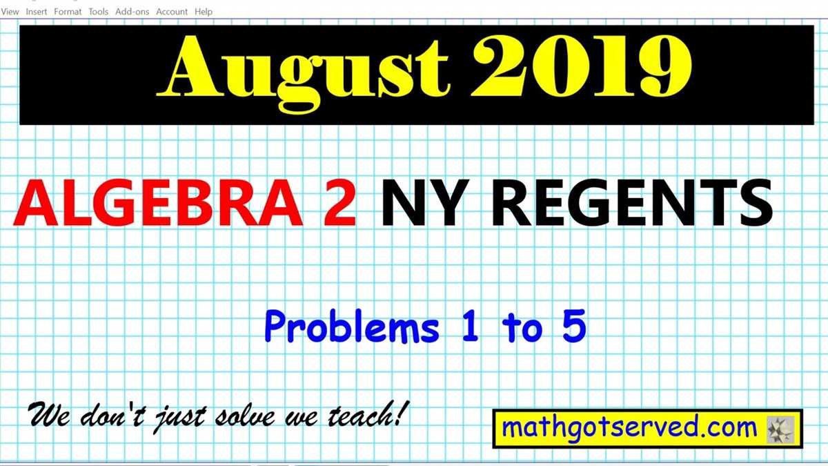 Overview of the January 2024 Algebra 1 Regents Exam