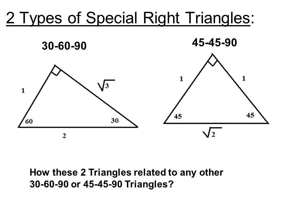 45-45-90 Triangle: