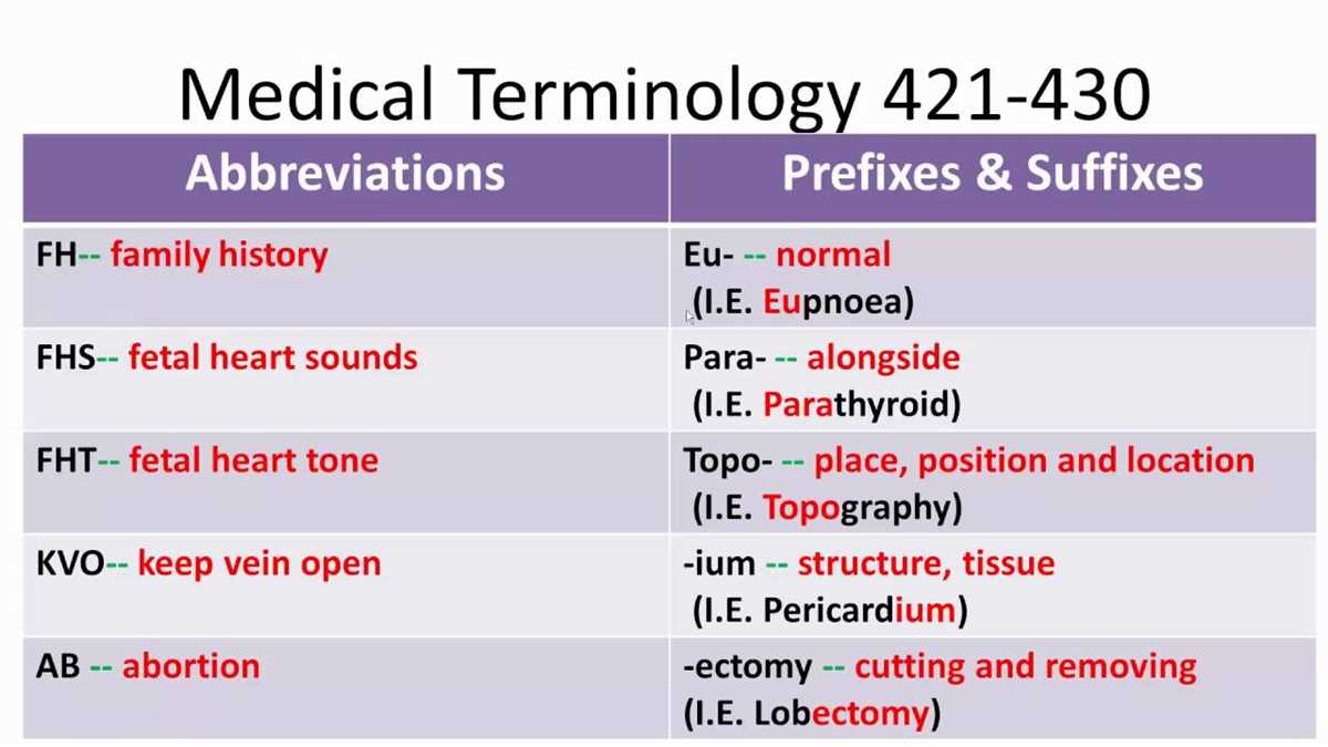 Preparation strategies for a medical terminology final exam