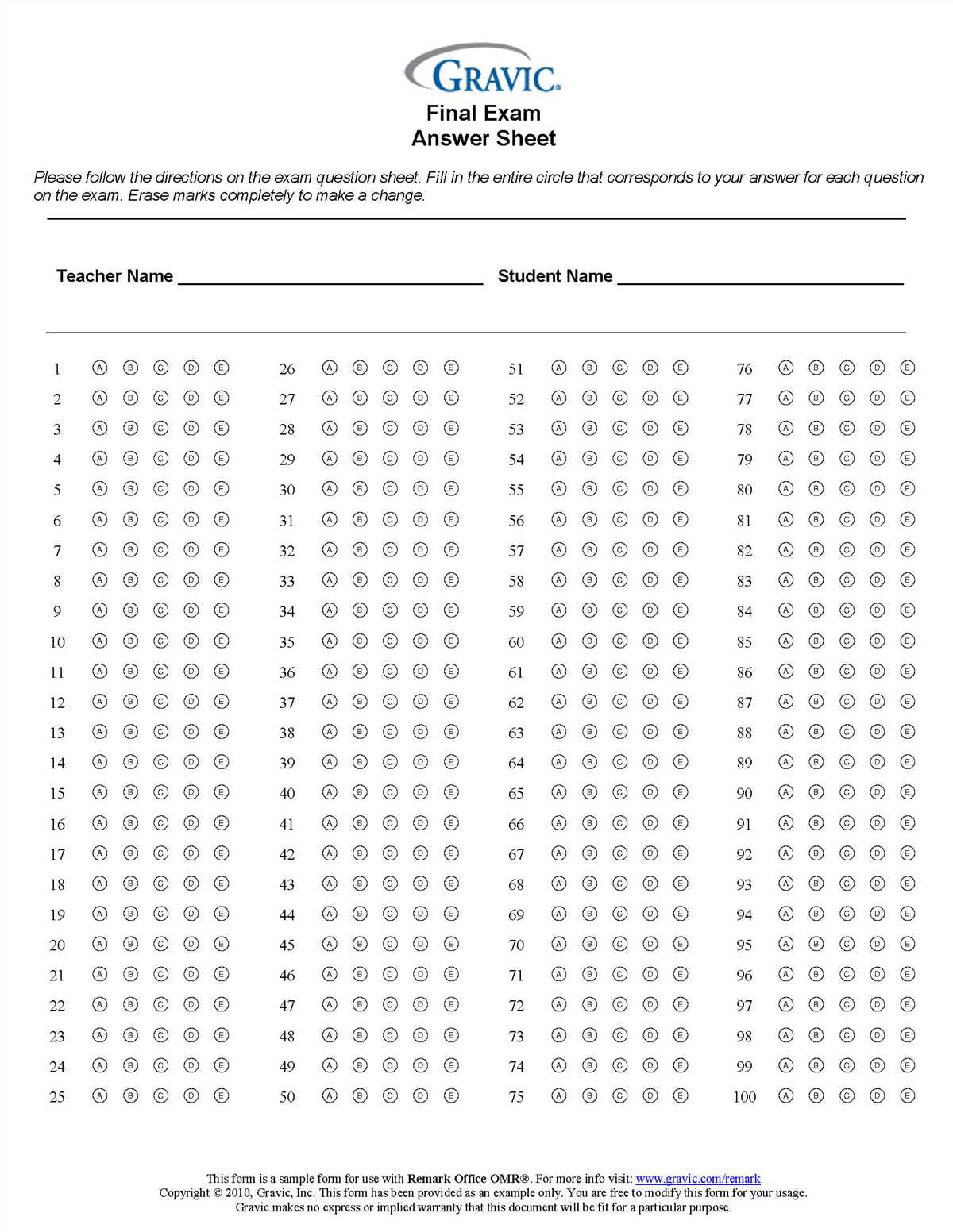How to Create a Multiple Choice Answer Sheet Word Doc