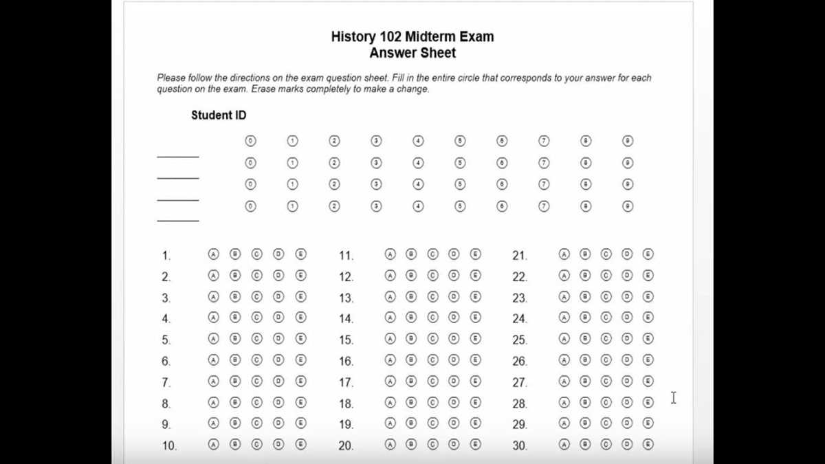 What is a Multiple Choice Answer Sheet Word Doc?