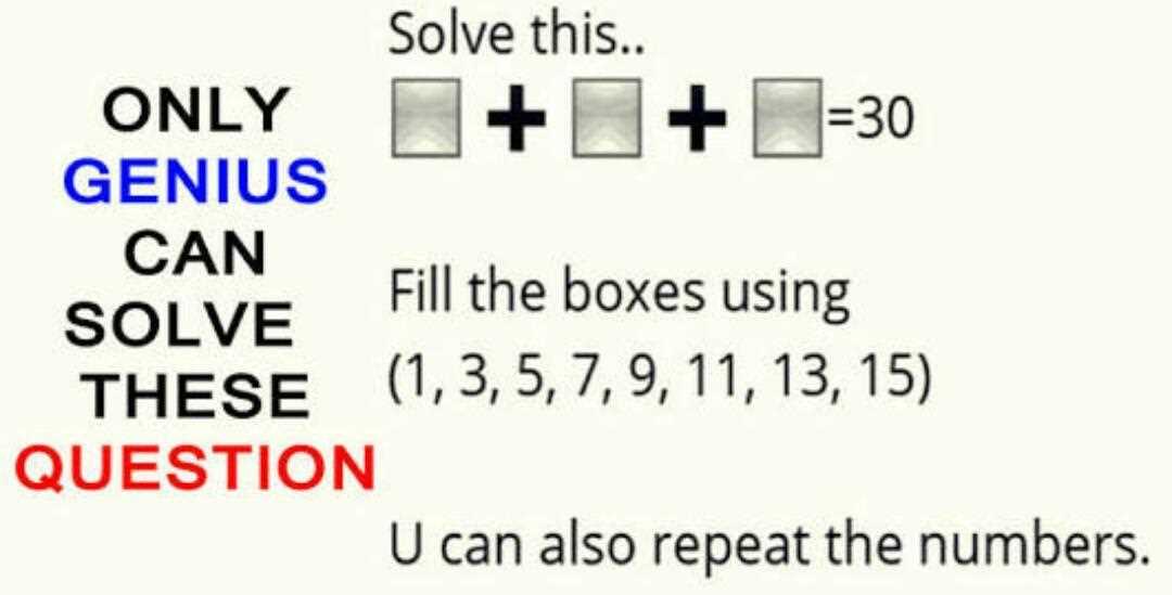 Solve this if you are a genius answer