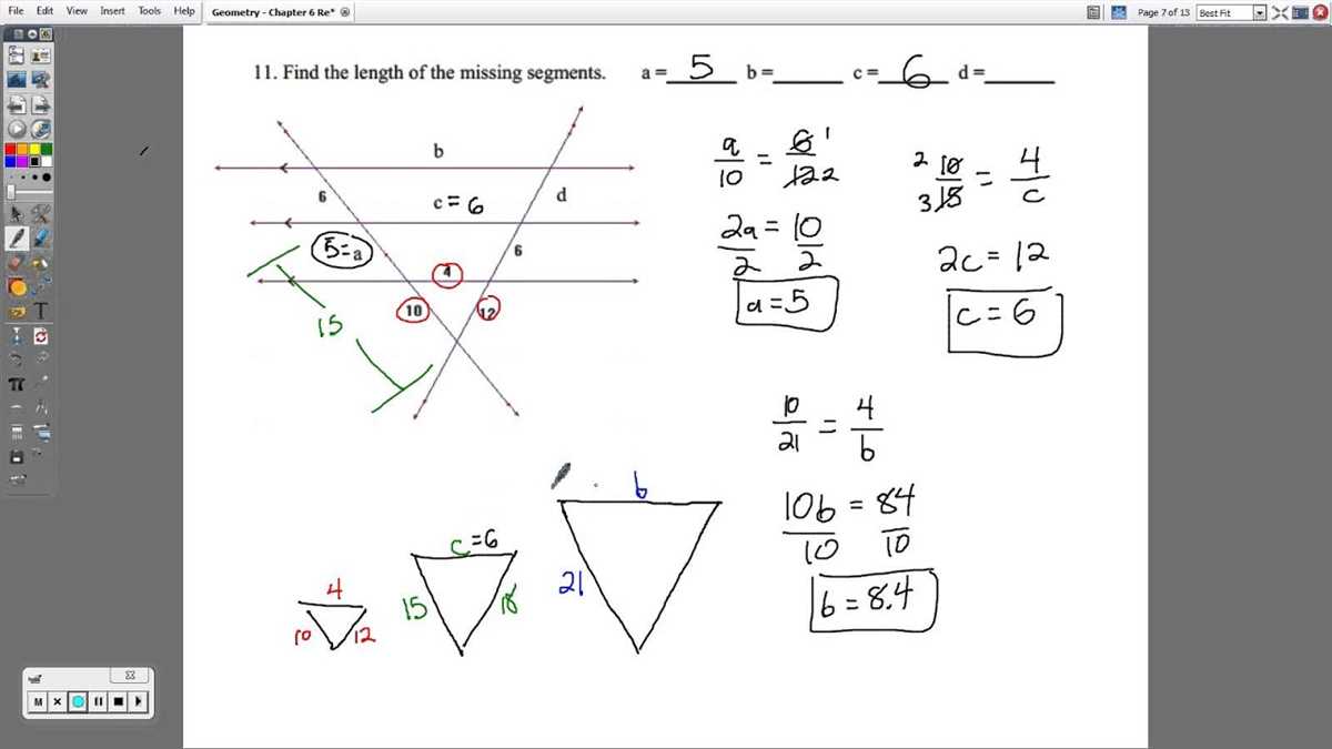 Geometry chapter 6 review answers
