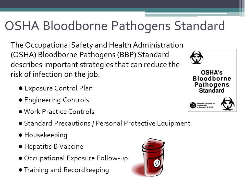 Osha Bloodborne Pathogens Standards