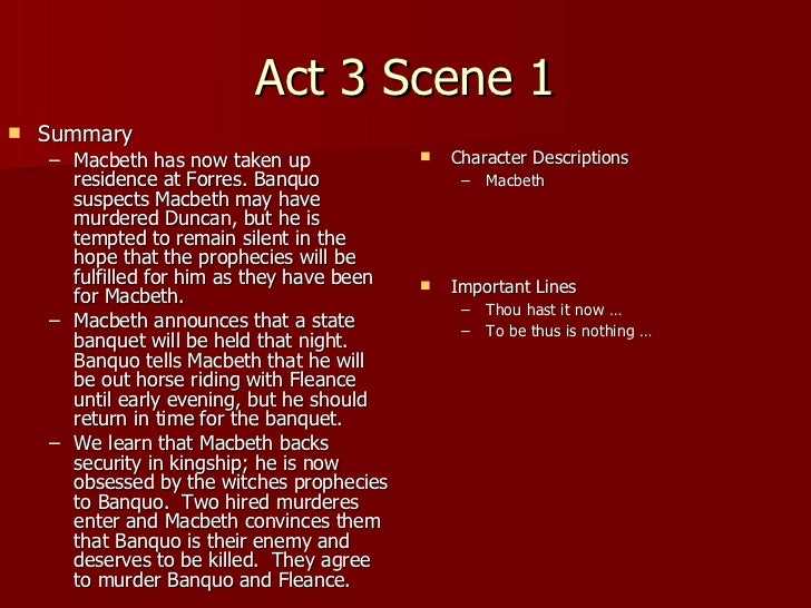 Macbeth act 3 questions and answers