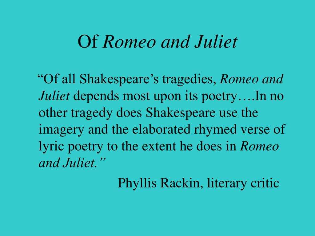 Plot Summary of Romeo and Juliet