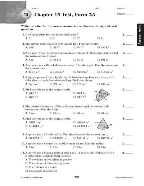 Chapter 10 review geometry answer key