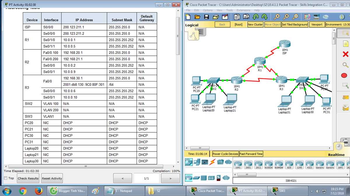 5.2.1.7 packet tracer answers