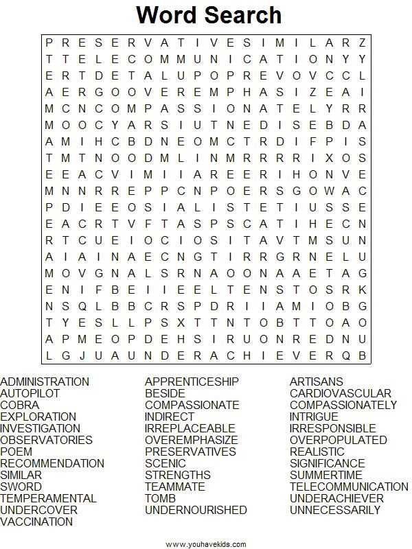 Benefits of Word Search Puzzles for Learning
