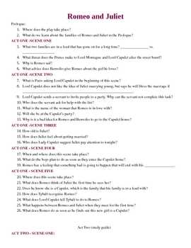 Romeo and juliet act 2 questions answer key