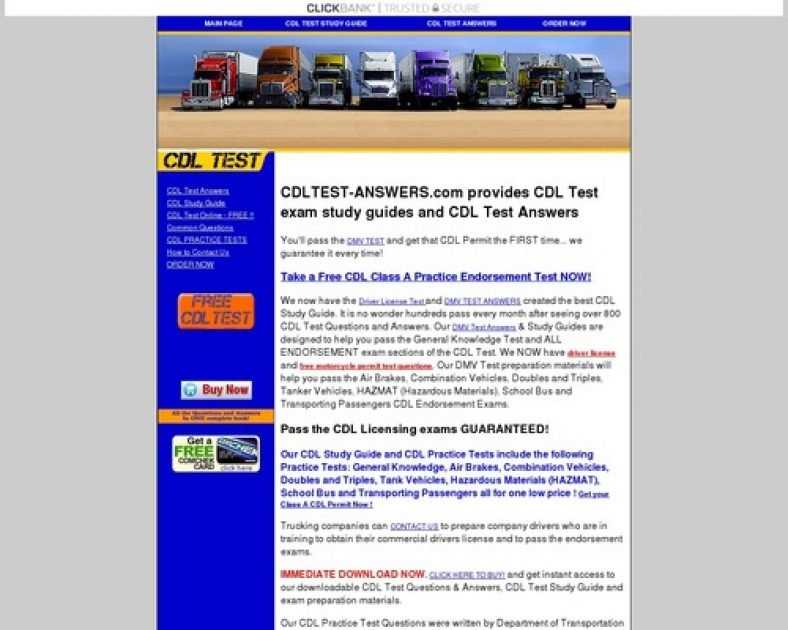 Tx cdl test answers