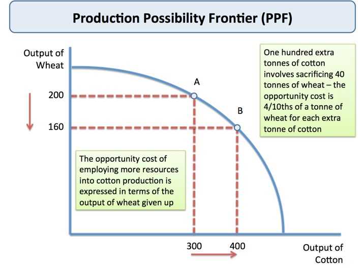 Opportunity Cost and the Production Possibilities Curve