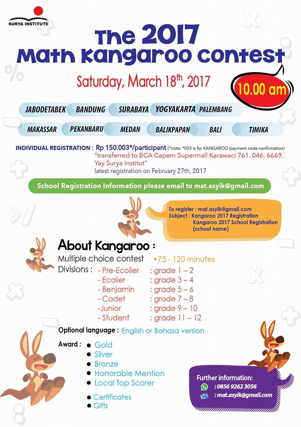 Math kangaroo 2013 answer key