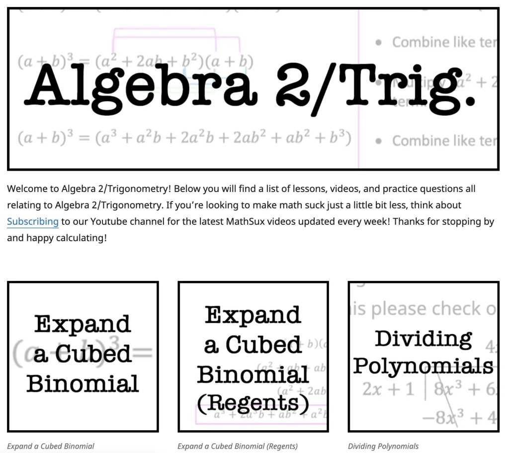 Exploring the Algebra 2 Module 1 Curriculum