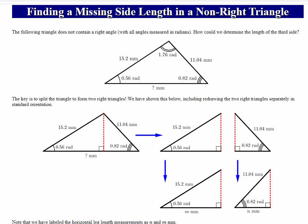 How to find the missing length indicated in various math problems