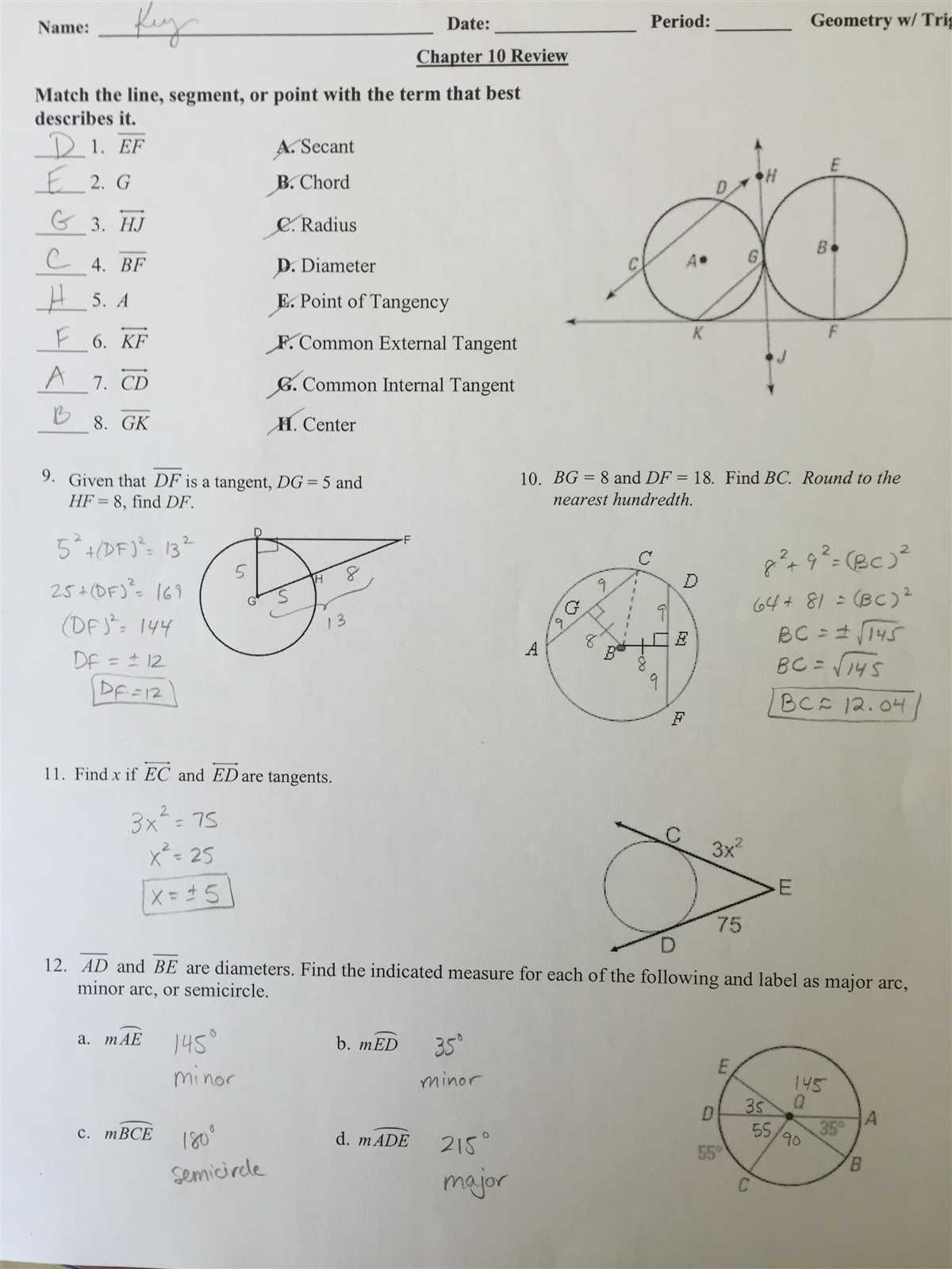 How to Use the Unit 10 Circles Homework 2 Answer Key PDF