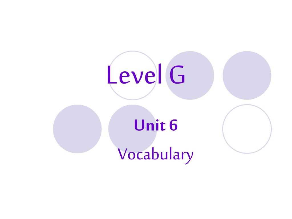 Vocabulary workshop level g answers