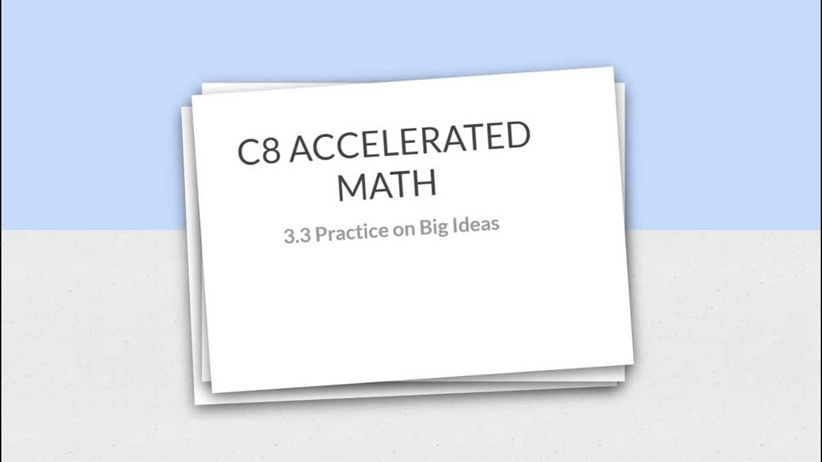 Big Ideas Math Accelerated Answers