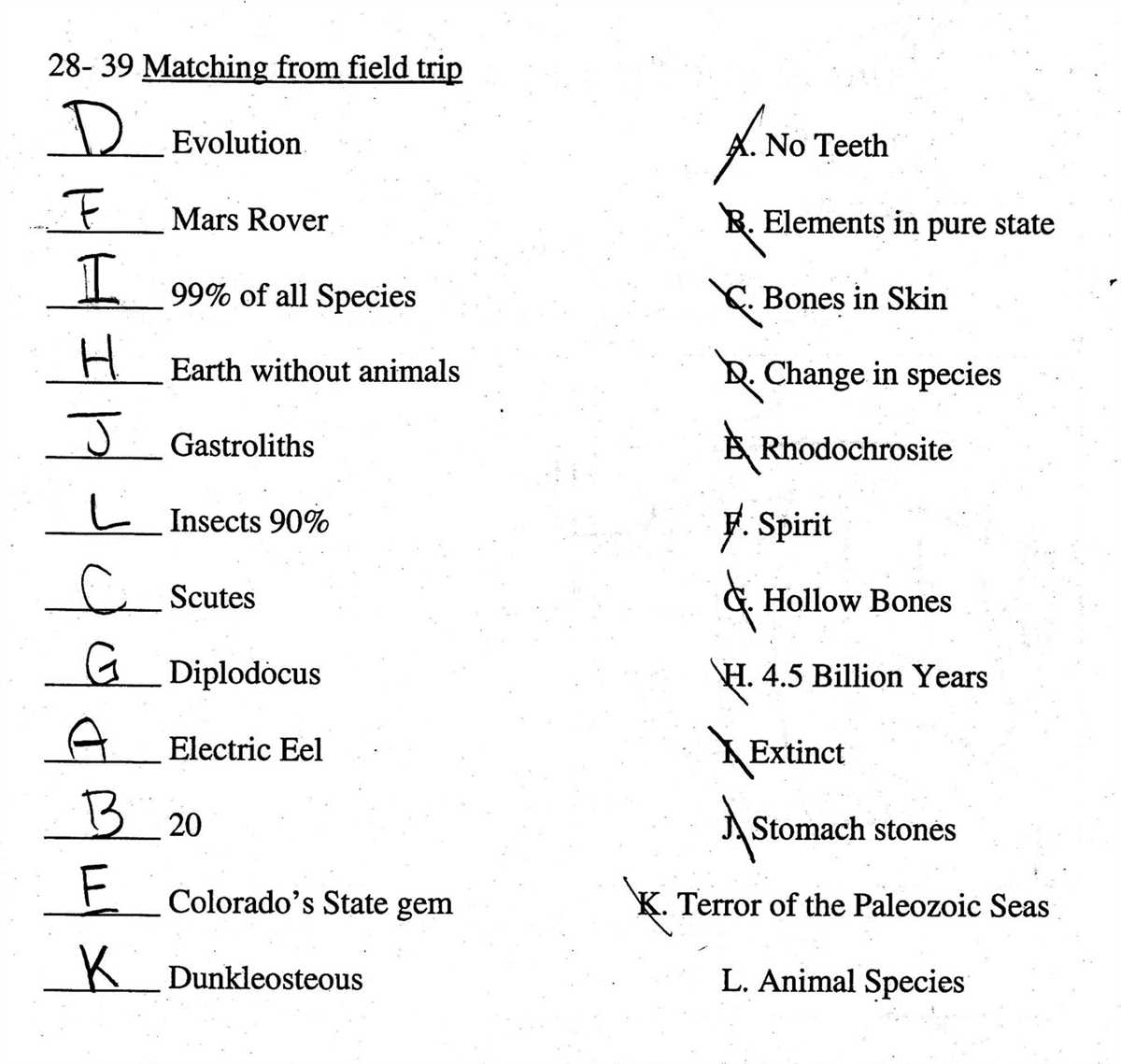 Physical science final exam answers
